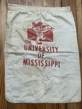 1940s Ole Miss Rebels Laundry Bag Featuring Col. Reb University of Mississippi