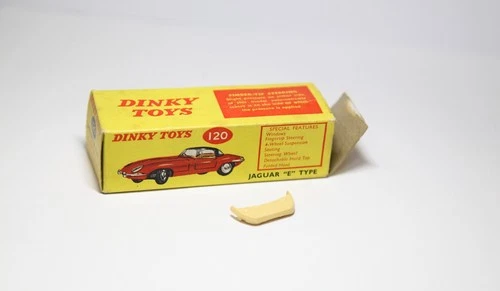 Dinky 120 Jaguar E Type EMPTY Original Box - Vintage 1960s