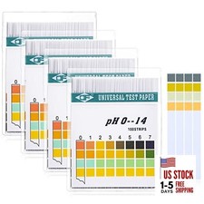 Strips Plastic Ph Test Strips, Universal Ph 0-14, Litmus Test Paper with 200