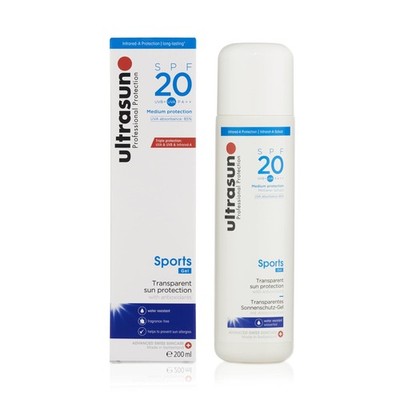 Sports Gel Spf20 Transparentes SonnenschutzGel, 200 ml