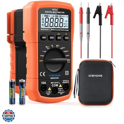 MS8233D Multimeter 6000 Counts Digital Multimeter DC AC Volt Meter Ohm Volt A...