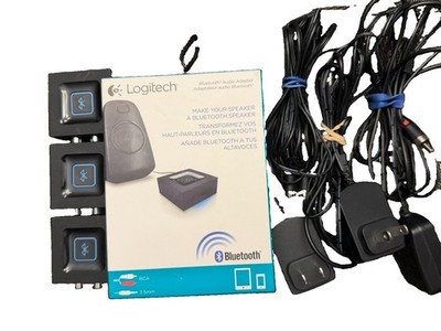 4 Logitech  Bluetooth Audio Adapters RCA & 3.5mm for PC, Stereo, Multip