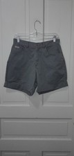 VGC Calvin Klein Women's size 10 High Rise Gray Cuffed Chino Short 100% Cotton