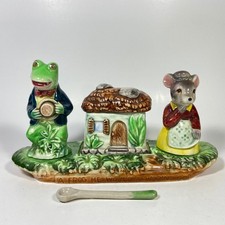 Vintage Shafford ?A Frog He Would A-Wooing Go? Salt & Pepper Shakers -READ DESC.