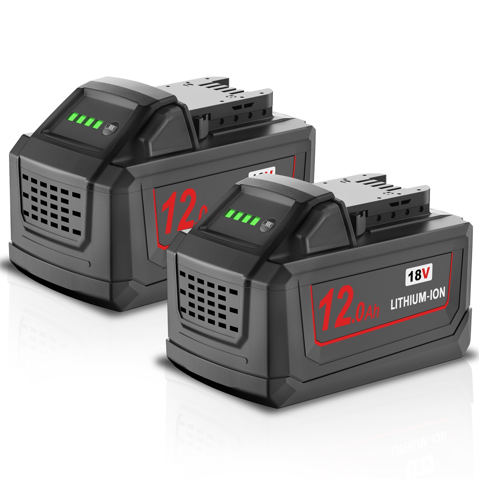 2PACK 12.0Ah  For Milwaukee For M18 18V Lithium-ion Capacity Battery 48-11-1880