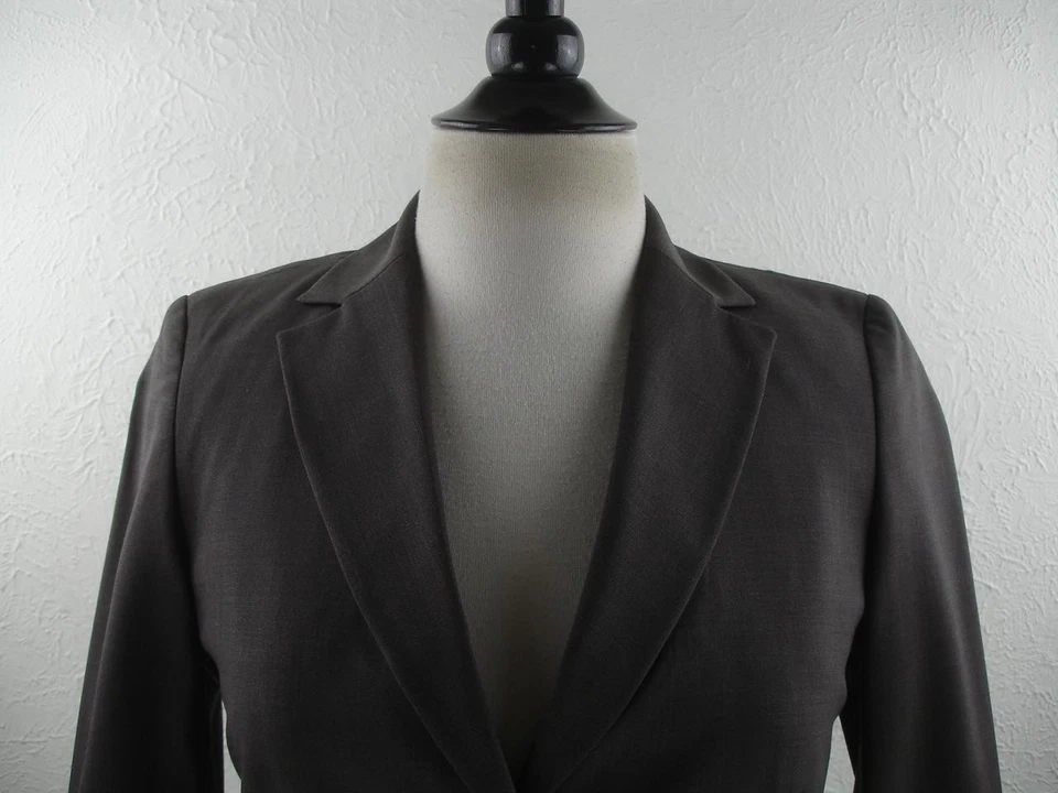 Mujer Banana Republic Marrón 2 Piezas Traje Lana Elastizado Martin Calce Pantalones 6 Chaqueta 4 Foto 3 de 4