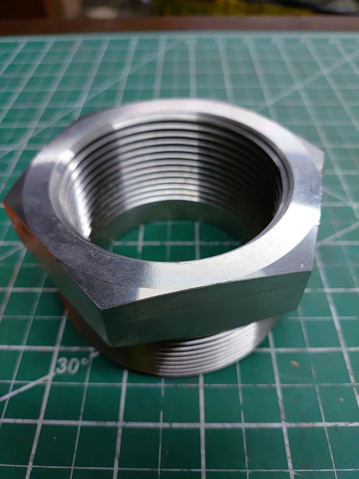 316 Stainless Steel Hex Pipe Reducer Male 3" NPT to Female 2-1/2" NPT 3000# - Image 2 of 3