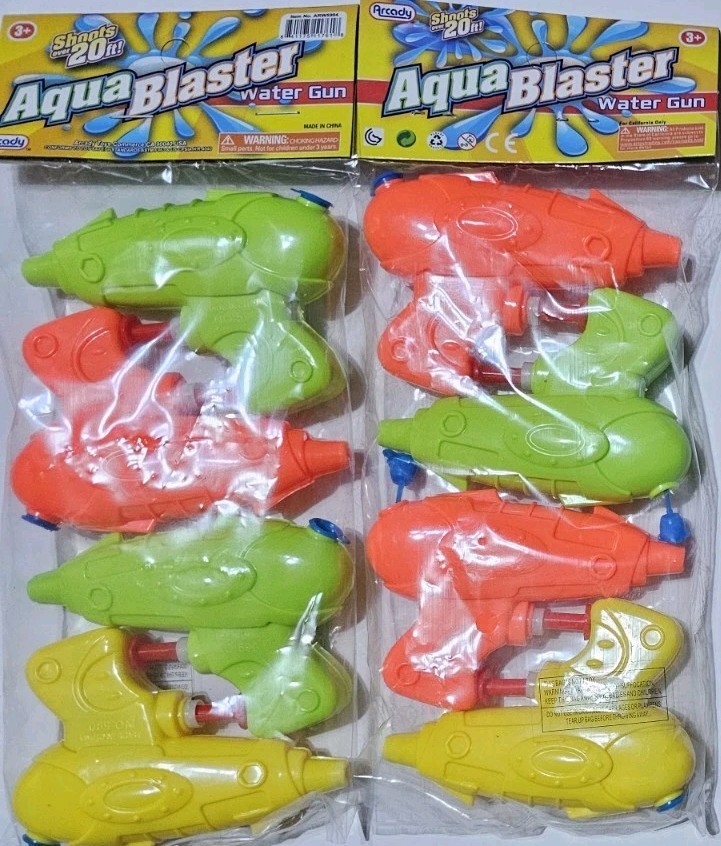One 4 Pack Aqua Blasters 4″, Pack of 4  Water Guns