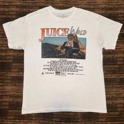 Juice WRLD Graphic T Shirt Mens Large White Excellent Legends Never Die 999 Tee