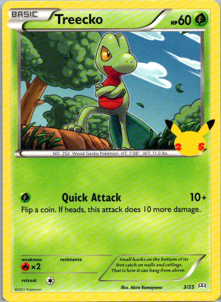 Pokemon Treecko 3/25 McDonalds Collection 2021 NM