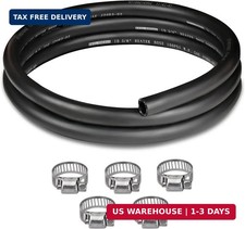 5/8" Heater Hose 5FT Coolant Radiator Hose With 5PCS Clamps Straight 100PSI SAE