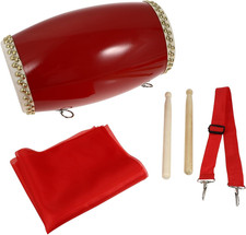 1Set Tamburo Vita Di Mucca per Performance Musicali Strumento Percussione Portat