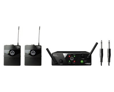 AKG WMS40 Mini Dual Instrumental System (US25B/D) Wireless Instrument Guitar Set