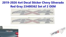 2019-26 4x4 Decal Sticker Chevy Silverado Red Gray 23400362 Set Of 2 Oem 2019-26 4x4 Decal Sticker Chevy Silverado Red Gray 23400362 Set Of 2 Oem