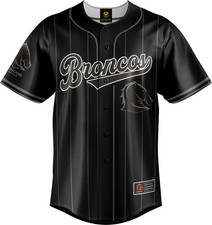 YC Brisbane Broncos 2025 Nrl Mens Blackout Aop Baseball Jersey
