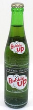 1957 Bubble Up Full Soda Bottle ~ 10FlOz ~ &ldquo;A Kiss of Lemon, A Kiss of Lime&rdquo;