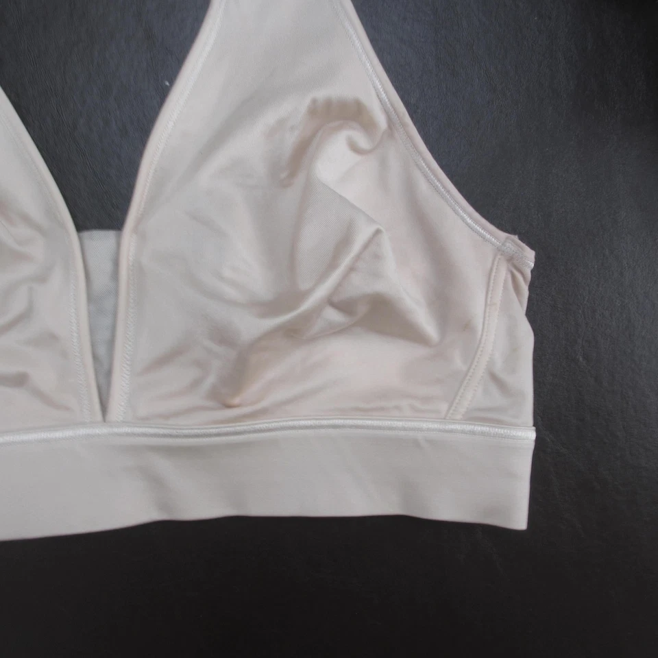 Sujetador Jockey Mujer XL Beige Desnudo Inalámbrico Bralette Gancho Ojo Espalda Foto 4 de 4