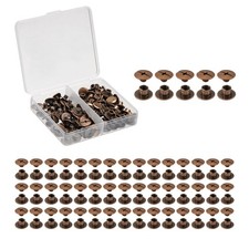 50 Sets Chicago Screws Leather Rivets, M5 3/16-Inch,Red Copper, M5x4mm