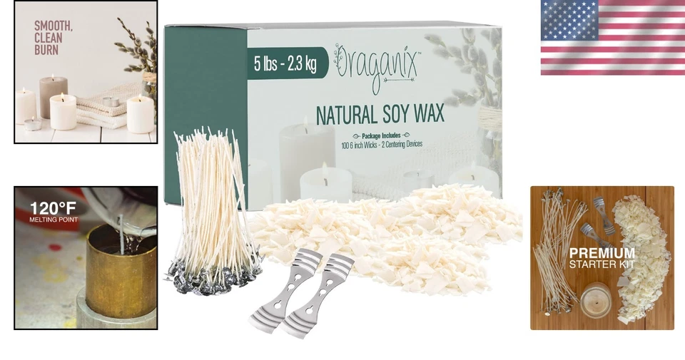 Soy Candle Making Kit with Wicks & Centering Devices - Image 2 of 4