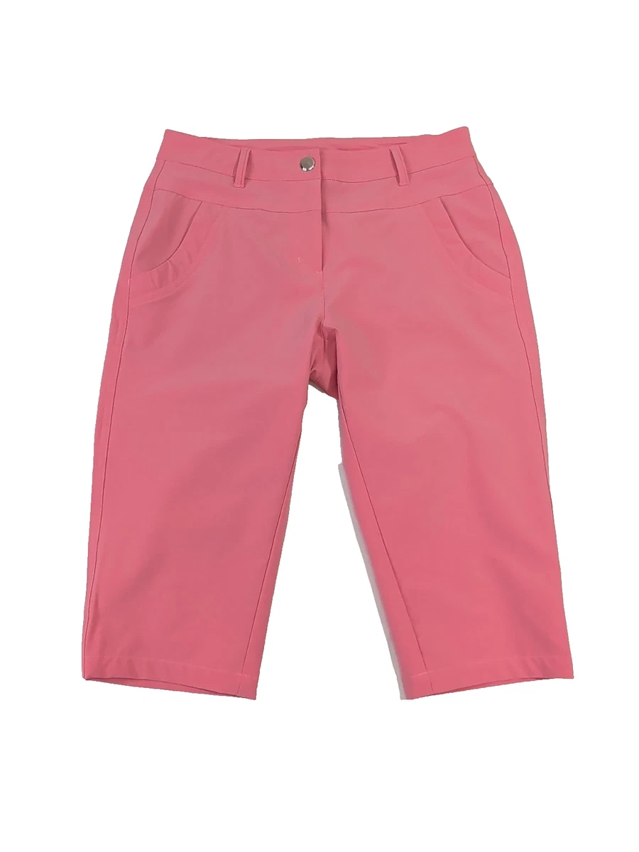 Bermuda Lady Hagen Femme Taille 12 - Rose Stretch, Boutons, Poches - Très Bon état