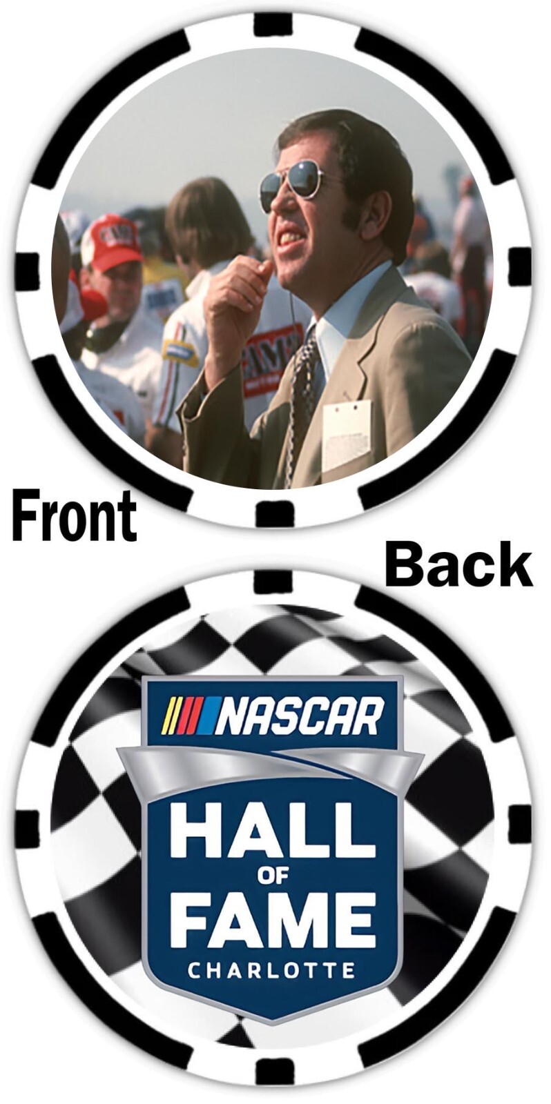BILL FRANCE JR - NASCAR HALL OF FAME - POKER CHIP - NASCAR, RACING, HOF