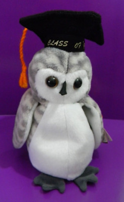 WISER THE 1999 OWL TY BEANIE BABY BABIES BORN JUNE 4, 1999