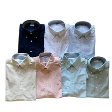 Brooks Brothers Mens Regular Fit Non Iron Stretch Solid Oxford Long Sleeve Shirt