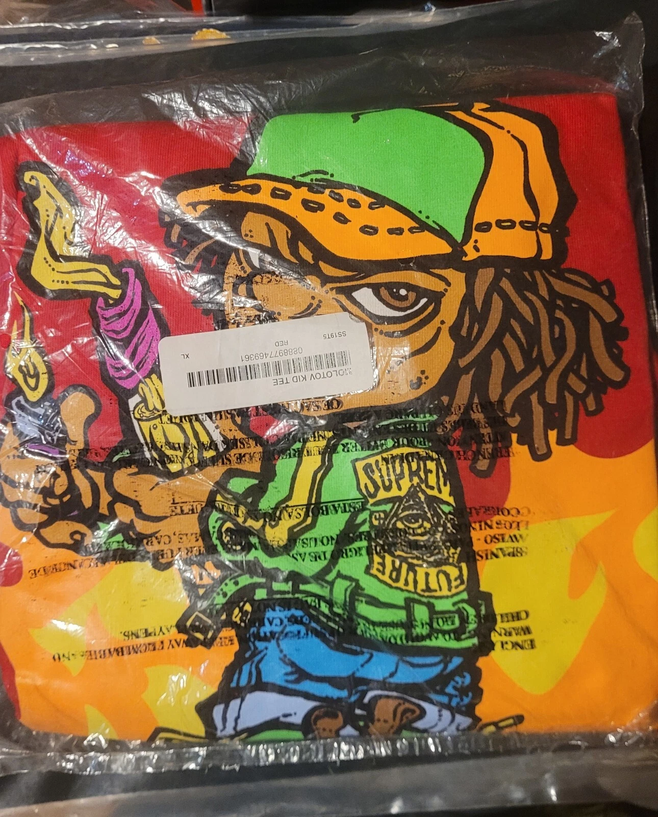 Tee shirt enfant Supreme Molotov rouge xl