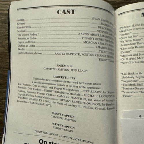 Playbill Little Shop Of Horrors - March 2024 Darren Criss - Evan Rachel Wood - Picture 6 of 7