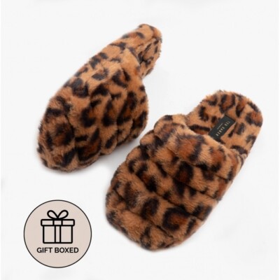 NEW Women's Ted Baker Alhana Faux Fur Mule Brown Slippers ALL SIZES  UK