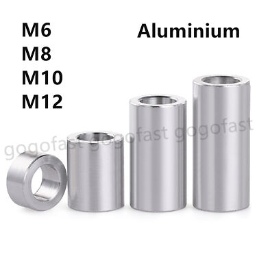 #ad Aluminium Alloy Standoff Spacer M6 M8 M10 M12 Stand off Collar Round Spacer Bush $592.93