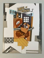Beautiful Lithograph Louis Latapie Cubism Cubist Signed Circa 1960 No Picasso