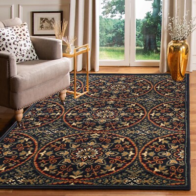 Superior Medallion Floral Bohemian 100% Polypropylene Area Rug