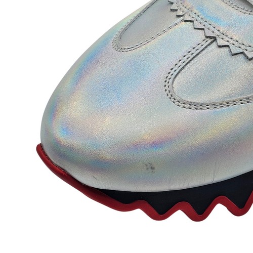 Christian Louboutin Loubishark Iridescent Sneakers - Laser Silver EU 41 / US 8 - Picture 7 of 9
