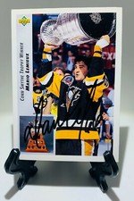 MARIO LEMIEUX 1992 Upper Deck #436 Autograph Signed **RARE BEAUTY**