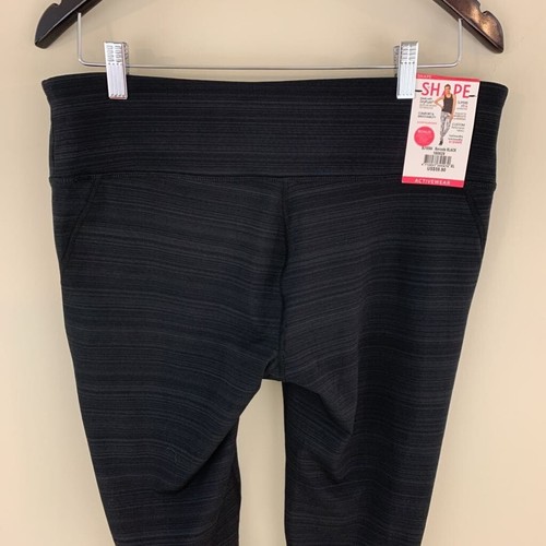 SHAPE Womens Leggings Pants Black DryFuze Mid Rise Marled Stretch XL New - Picture 6 of 10