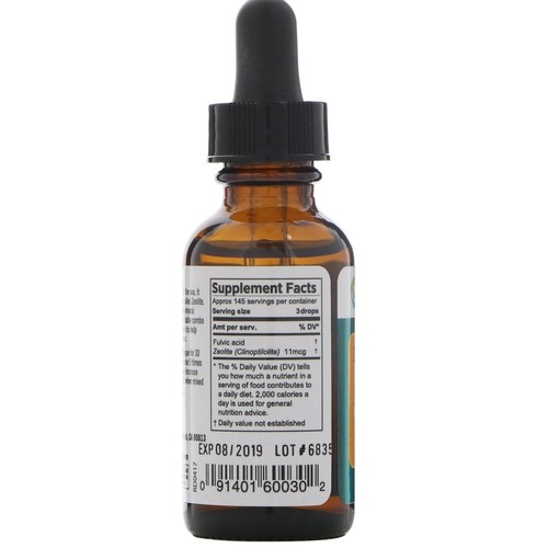 Pure Planet Fulvic Zeolite 1 fl oz 30 ml Gluten-Free, Vegan - Picture 3 of 3