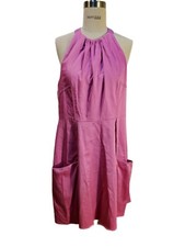 Jessica Simpson Pink Halter Dress With Pockets Size 14 New