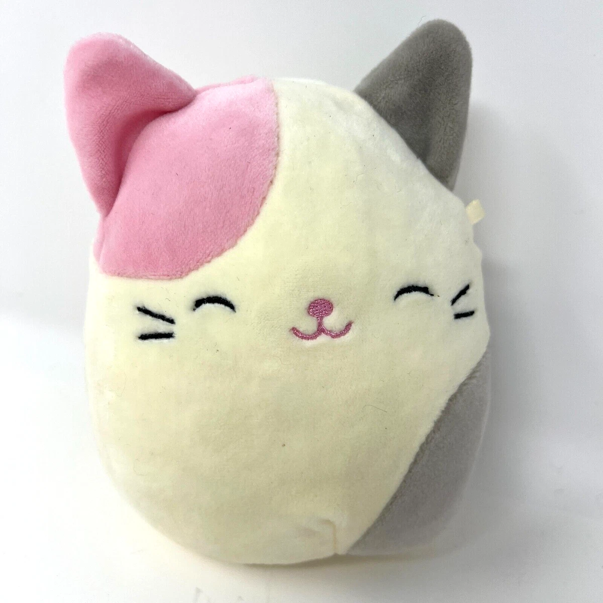 Squishmallow Cameron Cam the Calico Cat 8 Kellytoys Plush White Pink Gray  Kitty