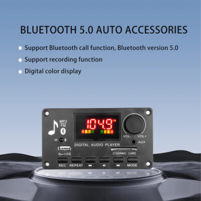 DC7-25V 2*40W Bluetooth Digital Audio Player MP3 Decoder / Power Amplifier Board