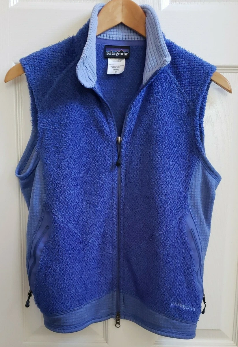 Patagonia R2 Regulator Polartec Blue Fleece Vest TwoWay Zip Front Women's  Medium