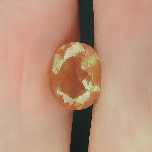 Schiller rame pietra solare Oregon rosso 1,8 ct IF naturale estratto ovale non riscaldato USA - Foto 5 di 7