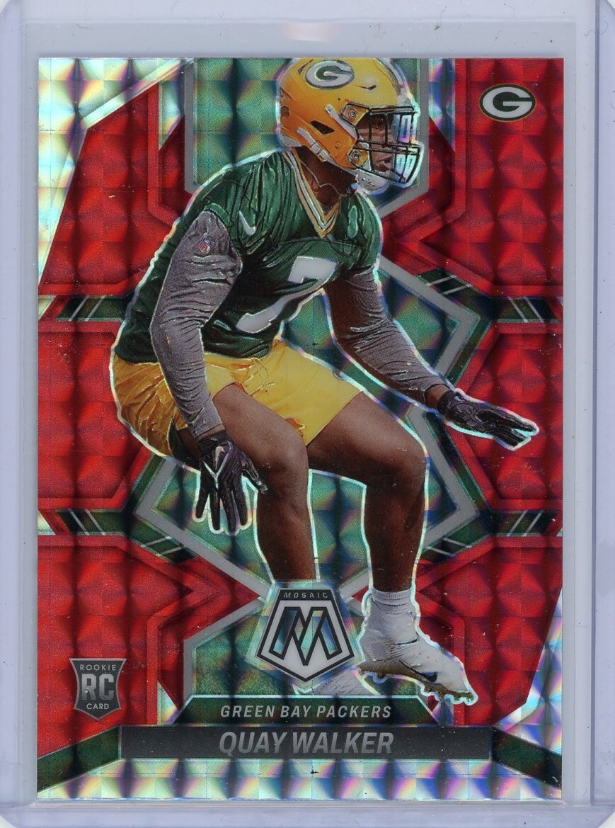2022 Panini Mosaic RC Red Mosaic Prizm #372 Quay Walker Packers
