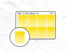 2488-5 Yellow Ombre Full Box Planner Stickers.
