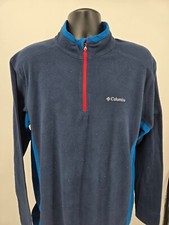 Columbia Sportswear Sweater XL Blue 1/4 Zip Pullover Casual Stretch Outdoor