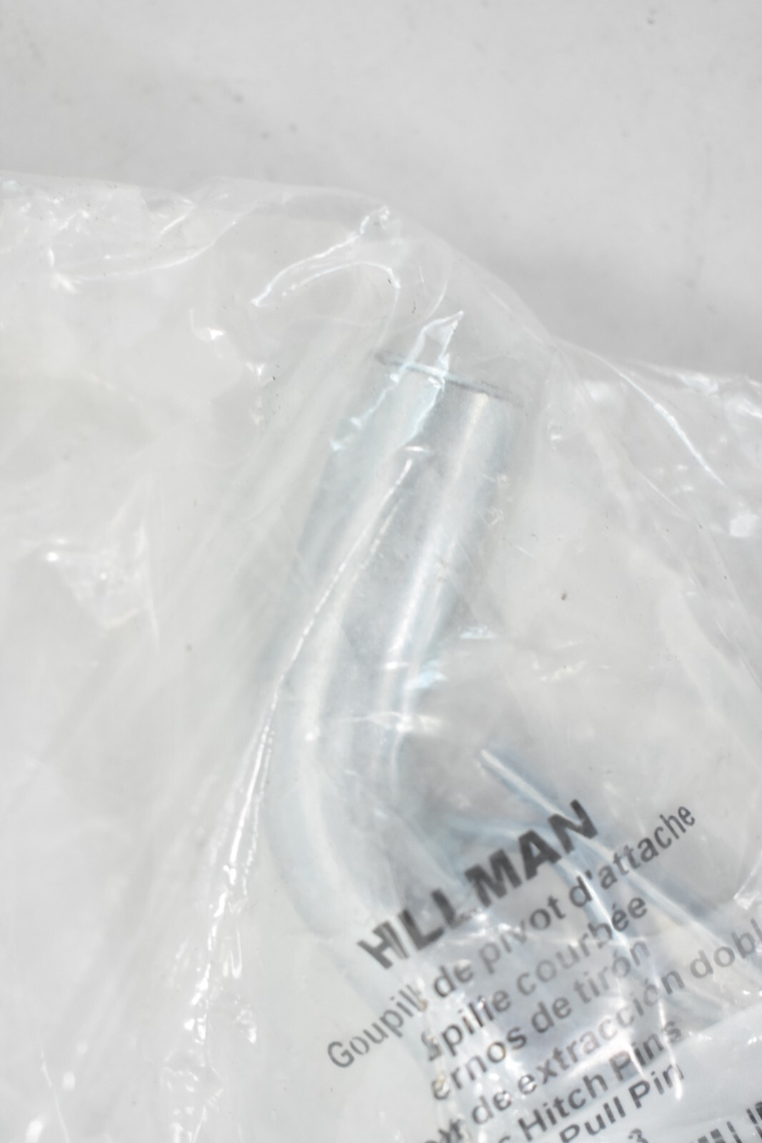 Lot of 2 Hillman Hitch Pin Bent Pull Zinc Plated 5/8" x 3" 881132 Tools