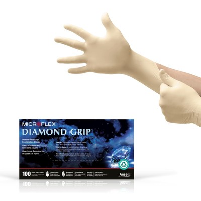 Microflex Diamond Grip MF-300 Disposable Latex Gloves for Automotive, Healthc...