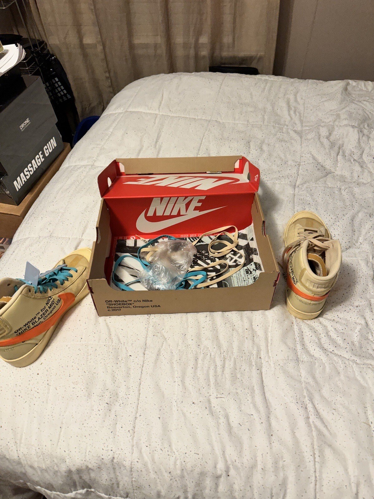 OFF WHITE X NIKE Taglia 8 Blazer Nike Mid x OFF WHITE All Hallows Eve 2018 indossato tutto Og