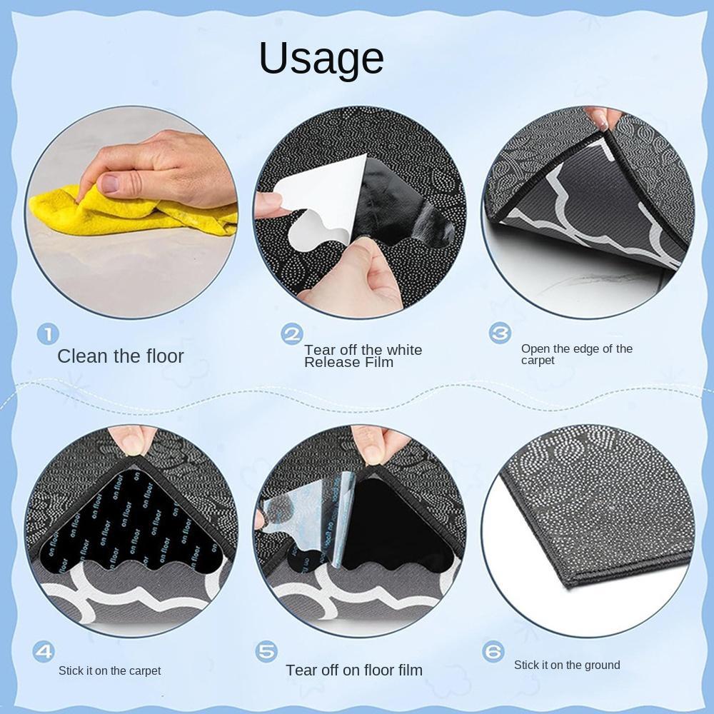 12PCs Easy to Install Rug Gripper NonSlip Rug Pad Tape Gripper Living