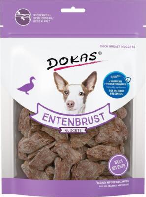 DOKAS - Entenbrust Hundeleckerlie Nuggets 10er Pack (10 x 110g)